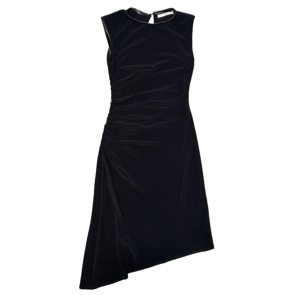 Vintage 90s Sleeveless Ruched Black Dress Blush size small